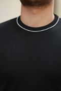 Erkek Bisiklet Yaka Ribanalı Kısa Kollu Tshirt resmi